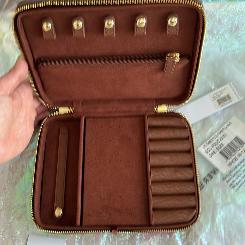 Stoney Clover Lane Jewelry Case strawberry pink Vegan Leather - Picture 7 of 8